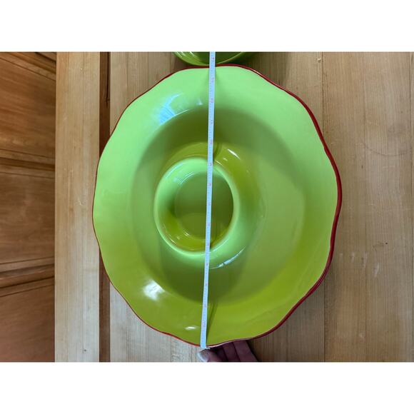 Tastefully Simple 14" & 7" Salsa Chip Dip Bowls - Picture 4 of 8